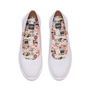 UIN Women's Ballet Slip On Casual Comfort Loafers (Starlight Spread Menorca III)